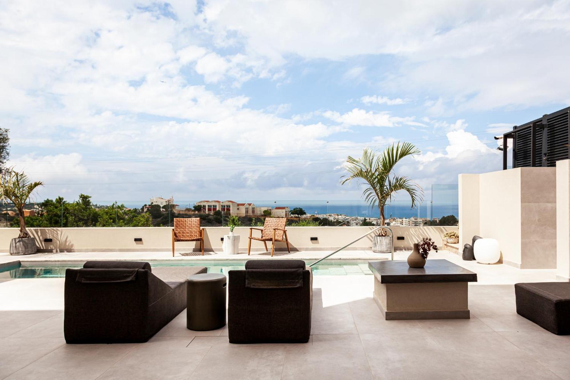 Orama Luxury Suite 3 Bedrooms With Private Pool ヘルソニソス エクステリア 写真